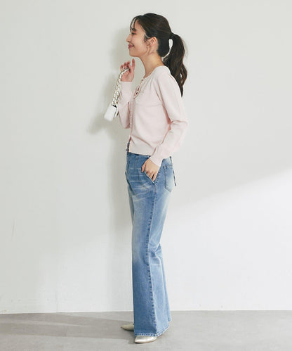 適度利落感 清涼觸感 防曬 珍珠扣 針織開衫