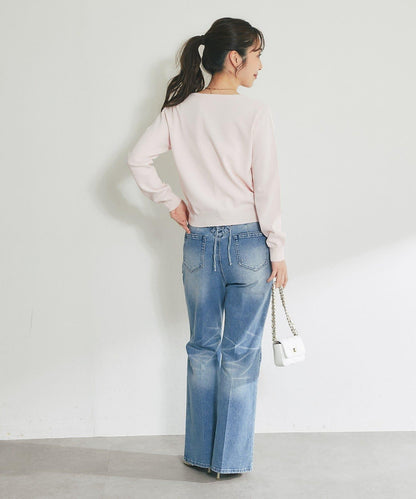 適度利落感 清涼觸感 防曬 珍珠扣 針織開衫