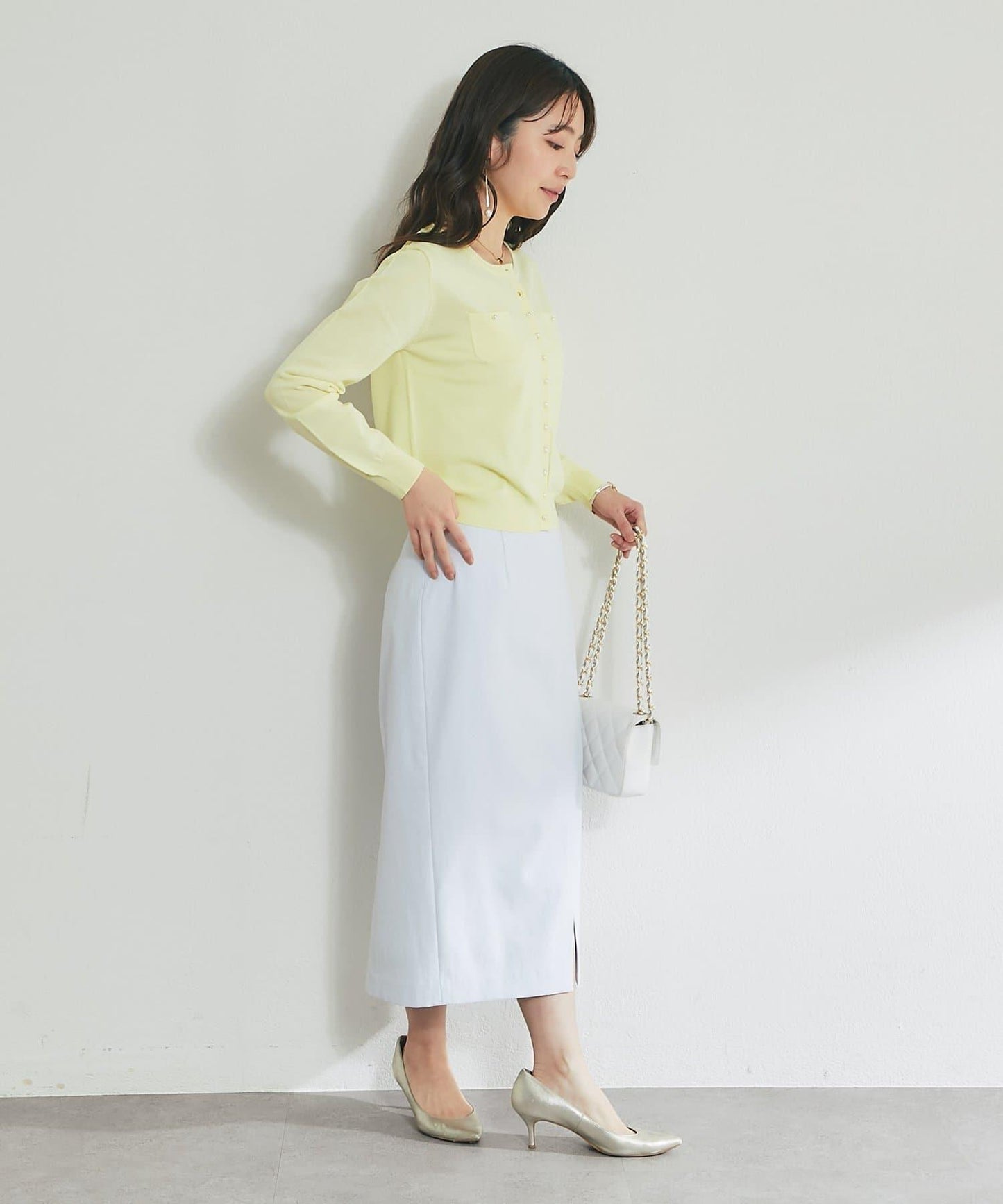 適度利落感 清涼觸感 防曬 珍珠扣 針織開衫