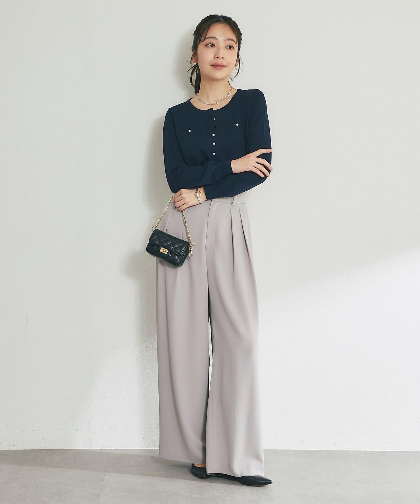 適度利落感 清涼觸感 防曬 珍珠扣 針織開衫