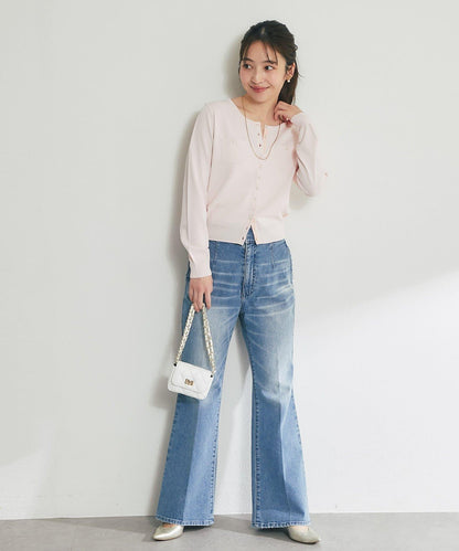 適度利落感 清涼觸感 防曬 珍珠扣 針織開衫