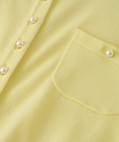 適度利落感 清涼觸感 防曬 珍珠扣 針織開衫