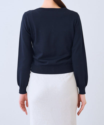 適度利落感 清涼觸感 防曬 珍珠扣 針織開衫