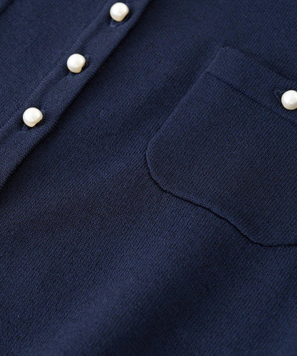 適度利落感 清涼觸感 防曬 珍珠扣 針織開衫