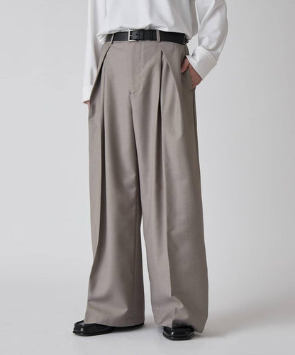 Neucon 交叉褶中線壓褶 闊腿西裝褲（可成套搭配）