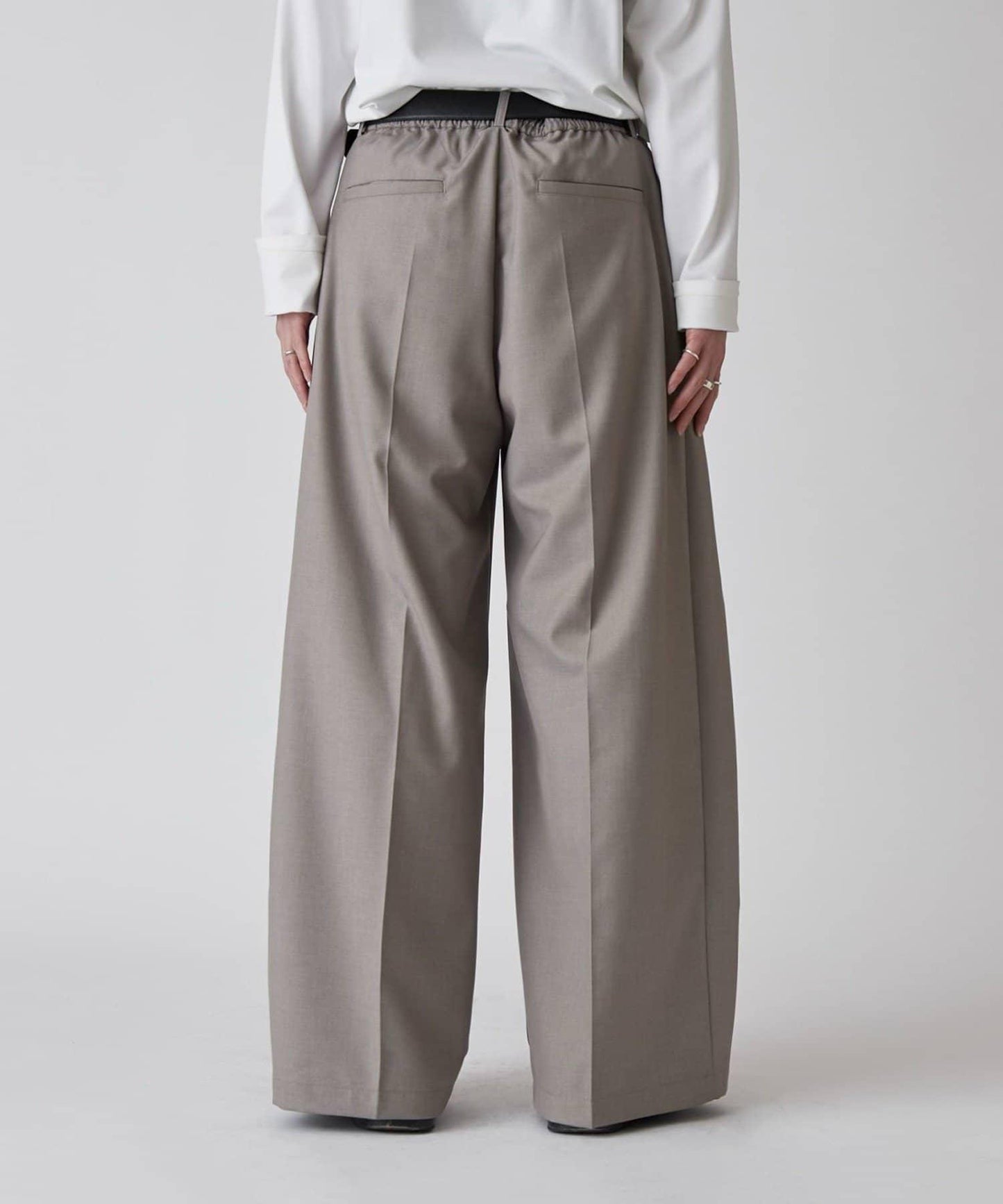 Neucon 交叉褶中線壓褶 闊腿西裝褲（可成套搭配）