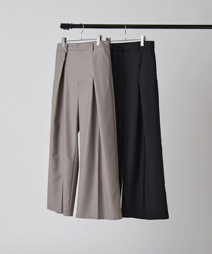 Neucon 交叉褶中線壓褶 闊腿西裝褲（可成套搭配）
