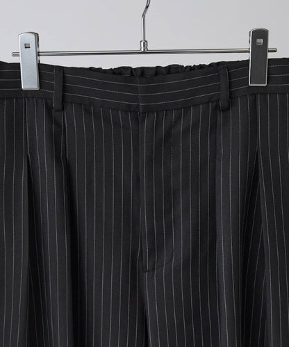 Neucon 細條紋雙褶闊腿西裝褲 套裝可搭配