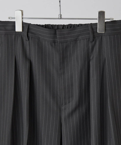 Neucon 細條紋雙褶闊腿西裝褲 套裝可搭配