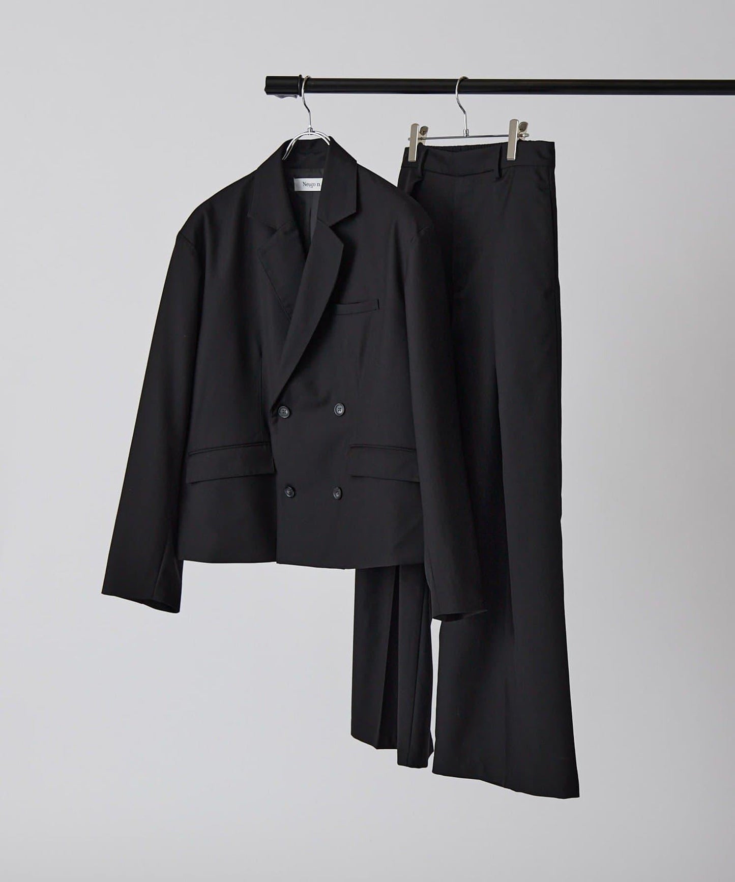 Neucon 箱型寬鬆短款雙排扣設計 夾克（可成套搭配）