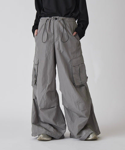 Neucon 尼龍氣球廓形工裝褲（可成套搭配）