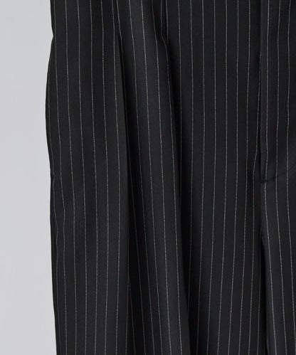 Neucon 細條紋雙褶闊腿西裝褲 套裝可搭配
