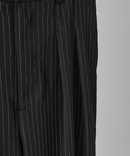 Neucon 細條紋雙褶闊腿西裝褲 套裝可搭配