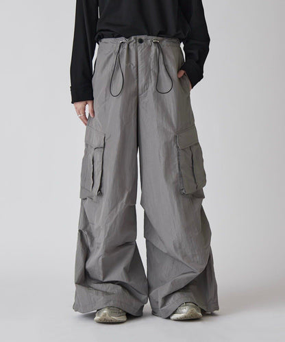 Neucon 尼龍氣球廓形工裝褲（可成套搭配）