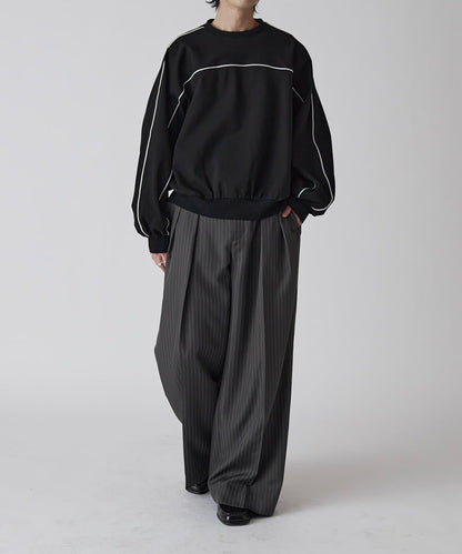 Neucon 拼色滾邊 氣球袖 Ponte針織 套頭衛衣