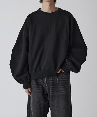 Neucon 蓬鬆褶袖短款衛衣