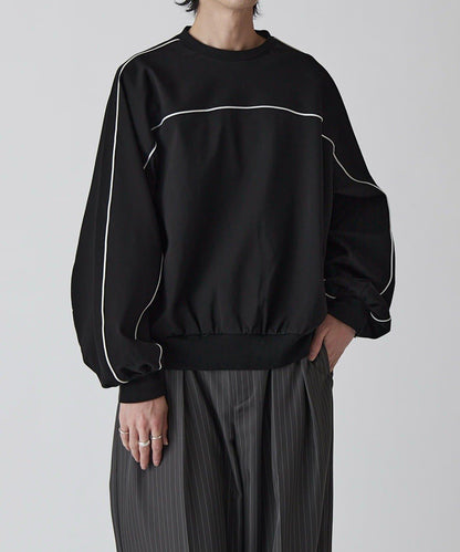 Neucon 拼色滾邊 氣球袖 Ponte針織 套頭衛衣