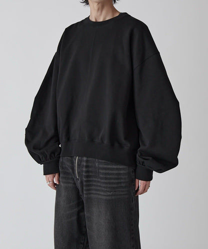 Neucon 蓬鬆褶袖短款衛衣