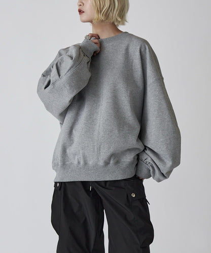 Neucon 蓬鬆褶袖短款衛衣