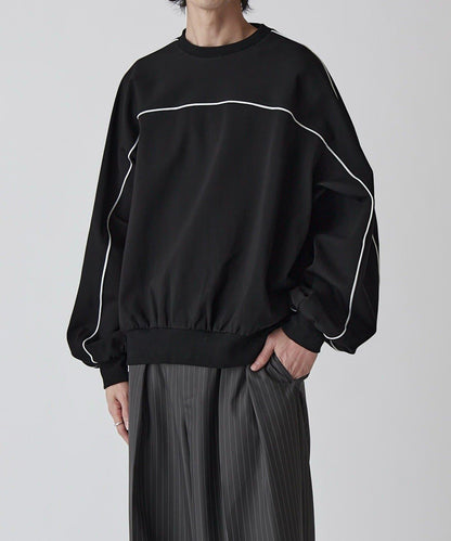 Neucon 拼色滾邊 氣球袖 Ponte針織 套頭衛衣