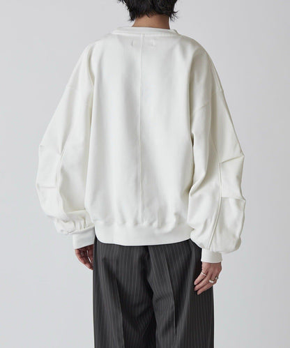 Neucon 蓬鬆褶袖短款衛衣