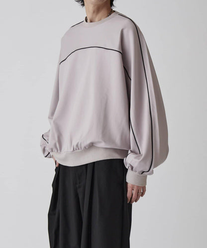 Neucon 拼色滾邊 氣球袖 Ponte針織 套頭衛衣