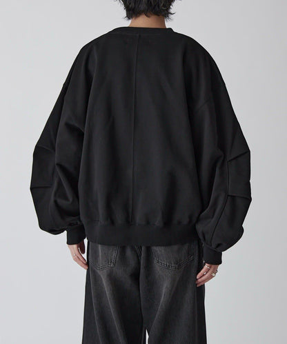 Neucon 蓬鬆褶袖短款衛衣