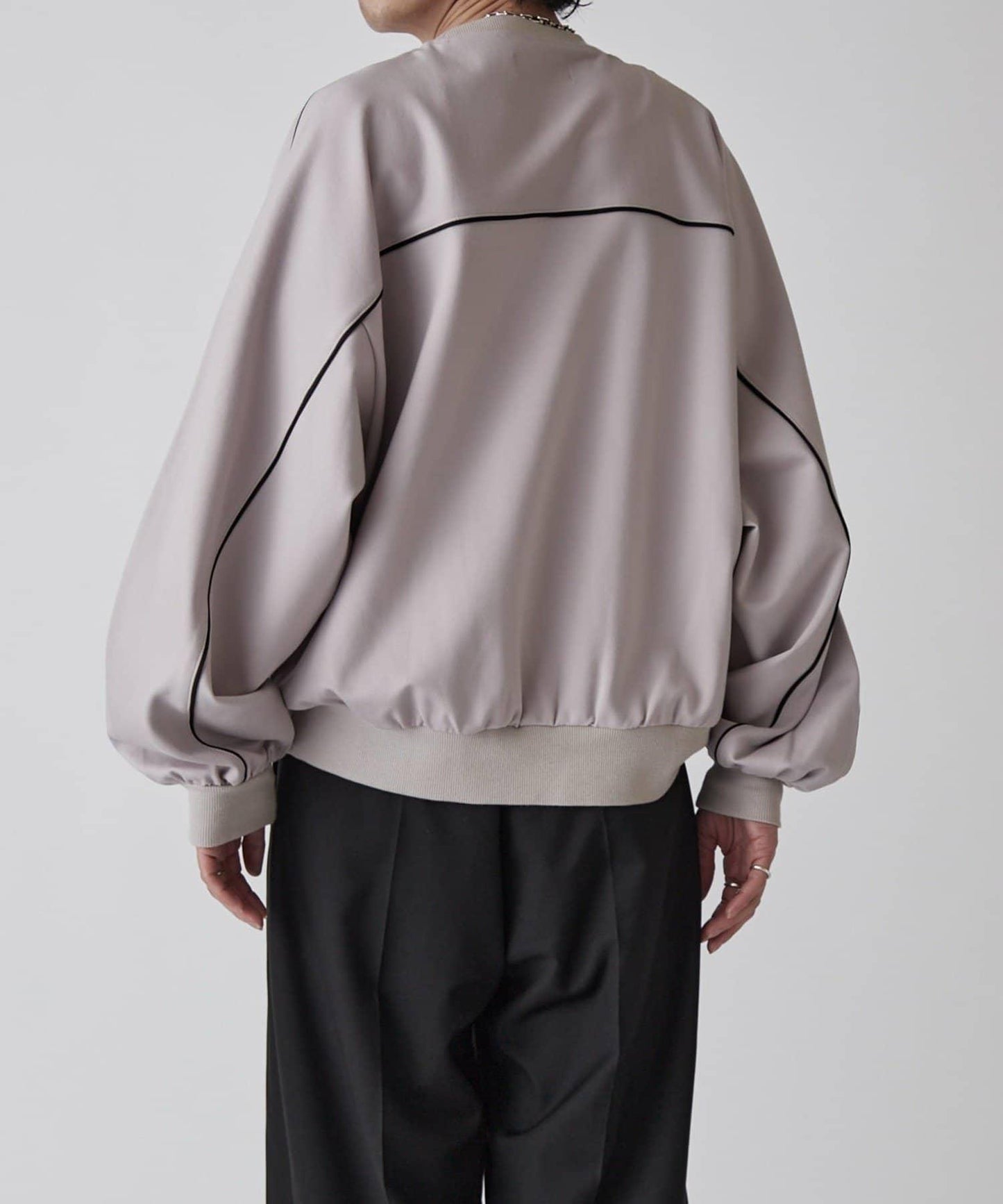 Neucon 拼色滾邊 氣球袖 Ponte針織 套頭衛衣