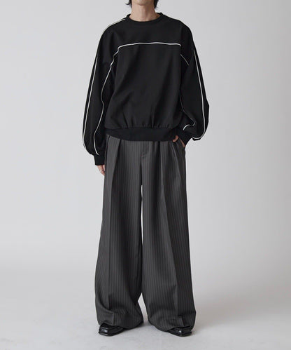 Neucon 拼色滾邊 氣球袖 Ponte針織 套頭衛衣