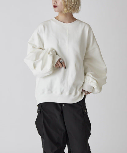 Neucon 蓬鬆褶袖短款衛衣