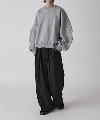 Neucon 蓬鬆褶袖短款衛衣