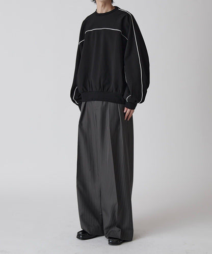 Neucon 拼色滾邊 氣球袖 Ponte針織 套頭衛衣