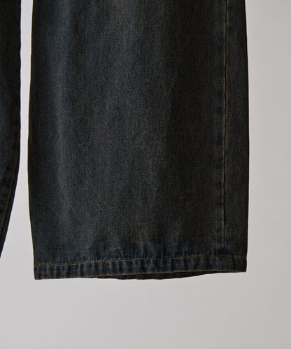 Neucon 寬鬆彎刀版型 水洗做舊牛仔 褲子（可成套搭配）