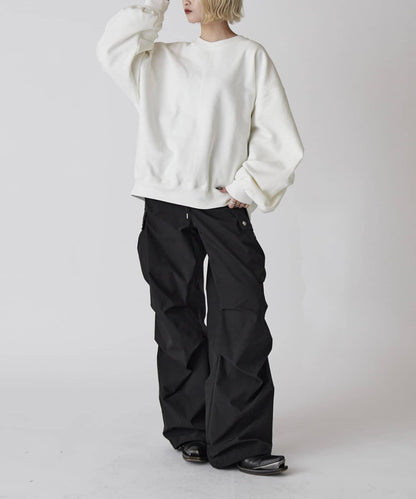 Neucon 蓬鬆褶袖短款衛衣