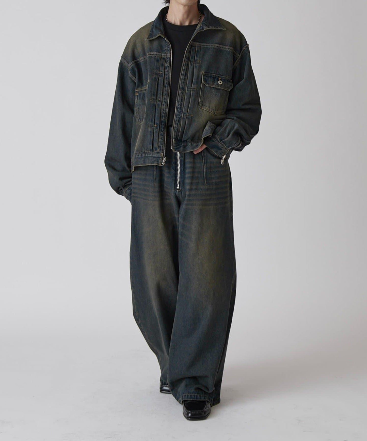 Neucon 復古水洗 可雙面穿 牛仔夾克