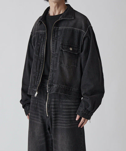 Neucon 復古水洗 可雙面穿 牛仔夾克