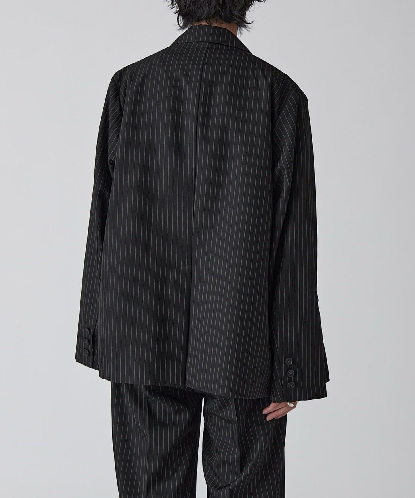 Neucon 細條紋寬鬆雙排扣設計 可成套搭配 夾克