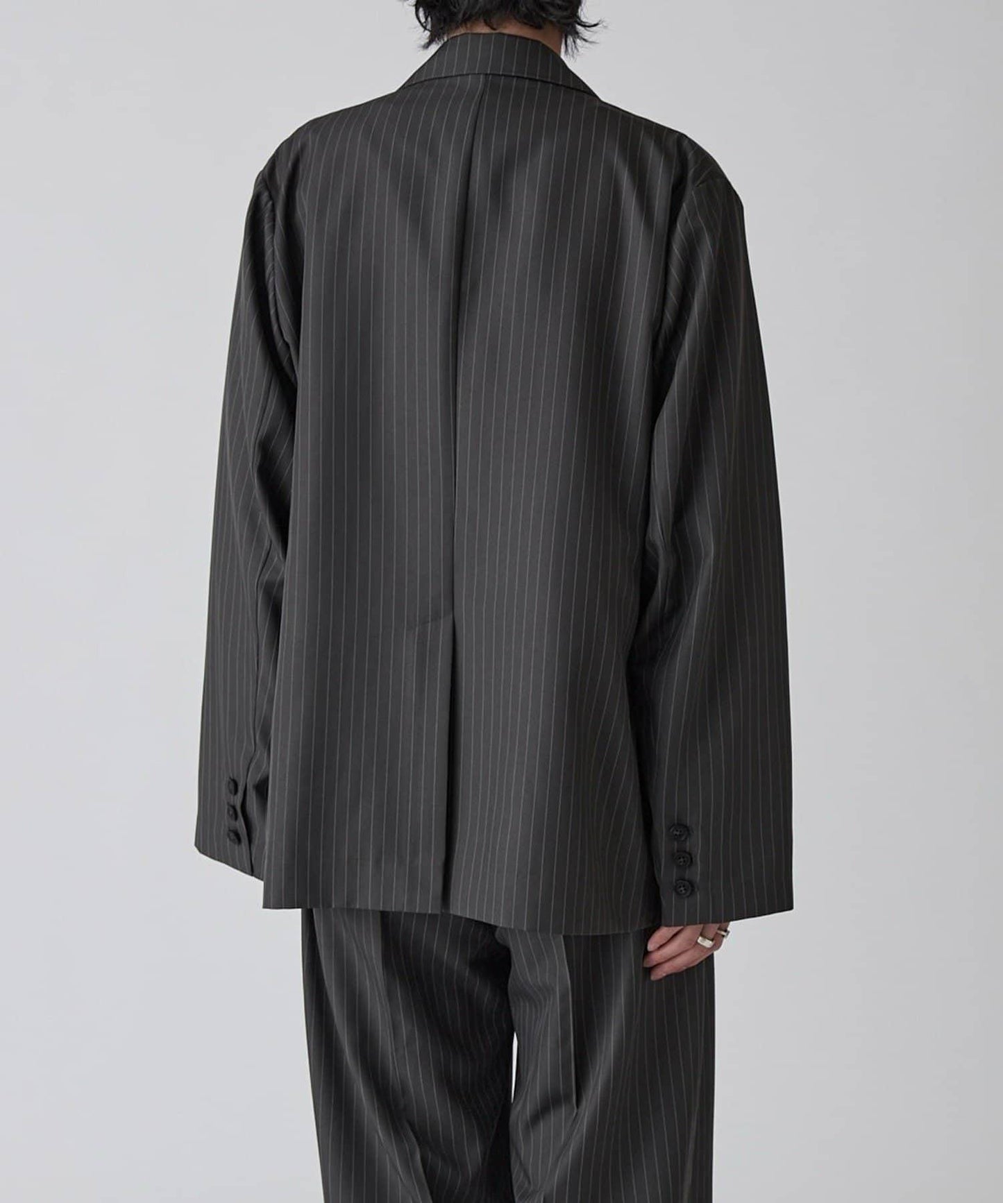 Neucon 細條紋寬鬆雙排扣設計 可成套搭配 夾克