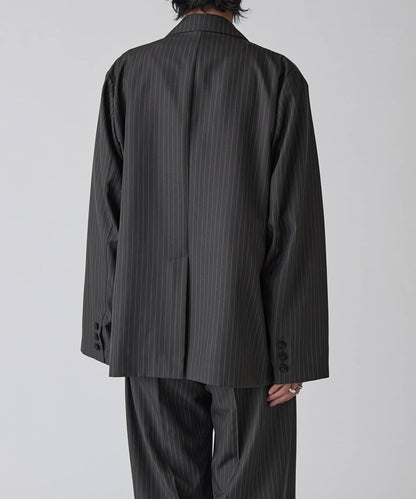 Neucon 細條紋寬鬆雙排扣設計 可成套搭配 夾克