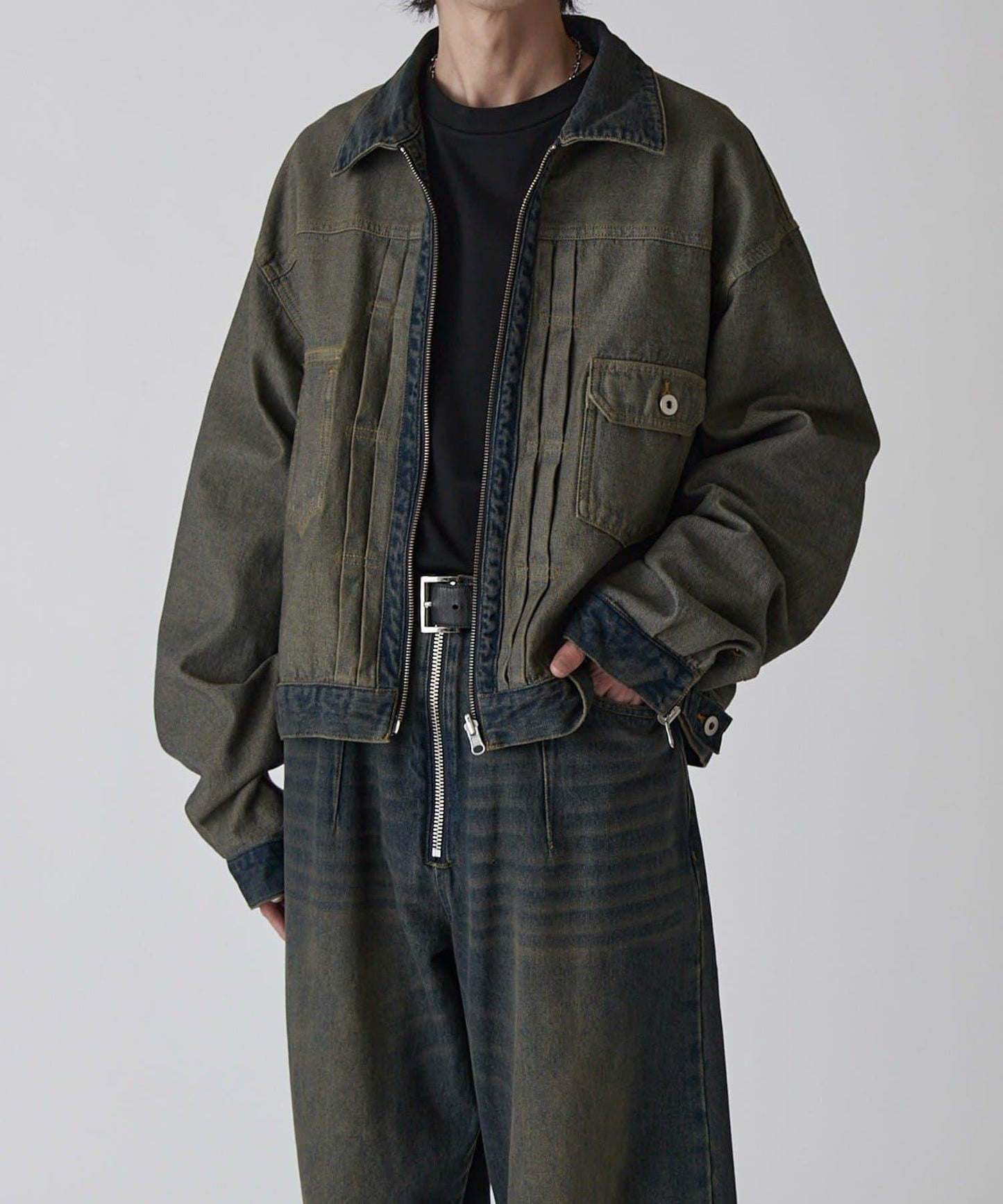 Neucon 復古水洗 可雙面穿 牛仔夾克