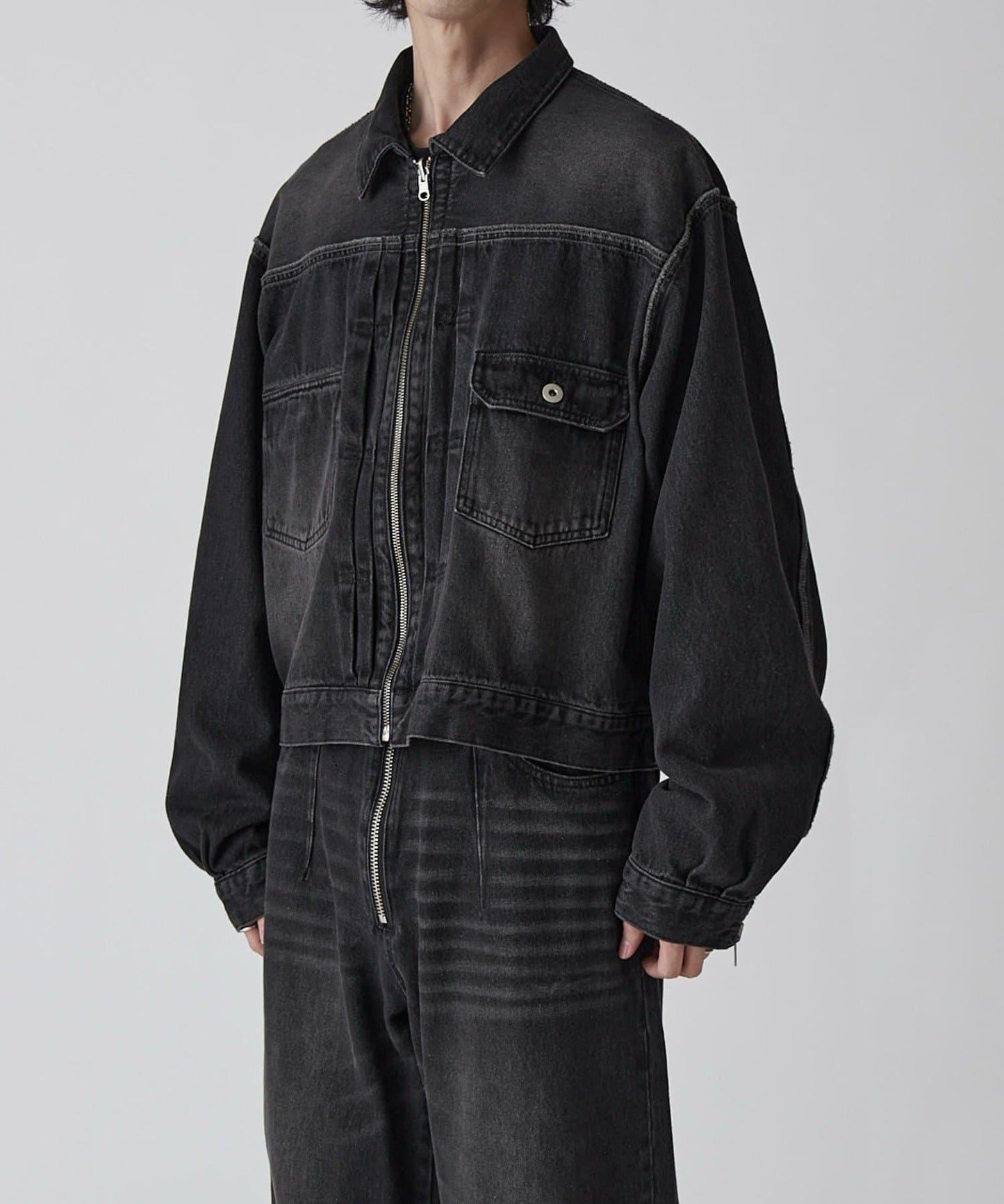 Neucon 復古水洗 可雙面穿 牛仔夾克