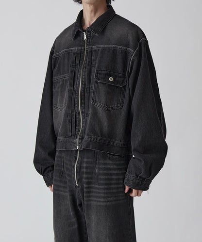Neucon 復古水洗 可雙面穿 牛仔夾克
