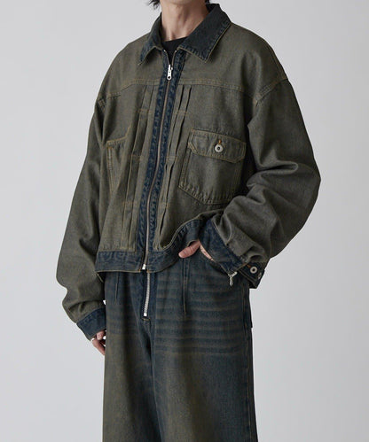 Neucon 復古水洗 可雙面穿 牛仔夾克