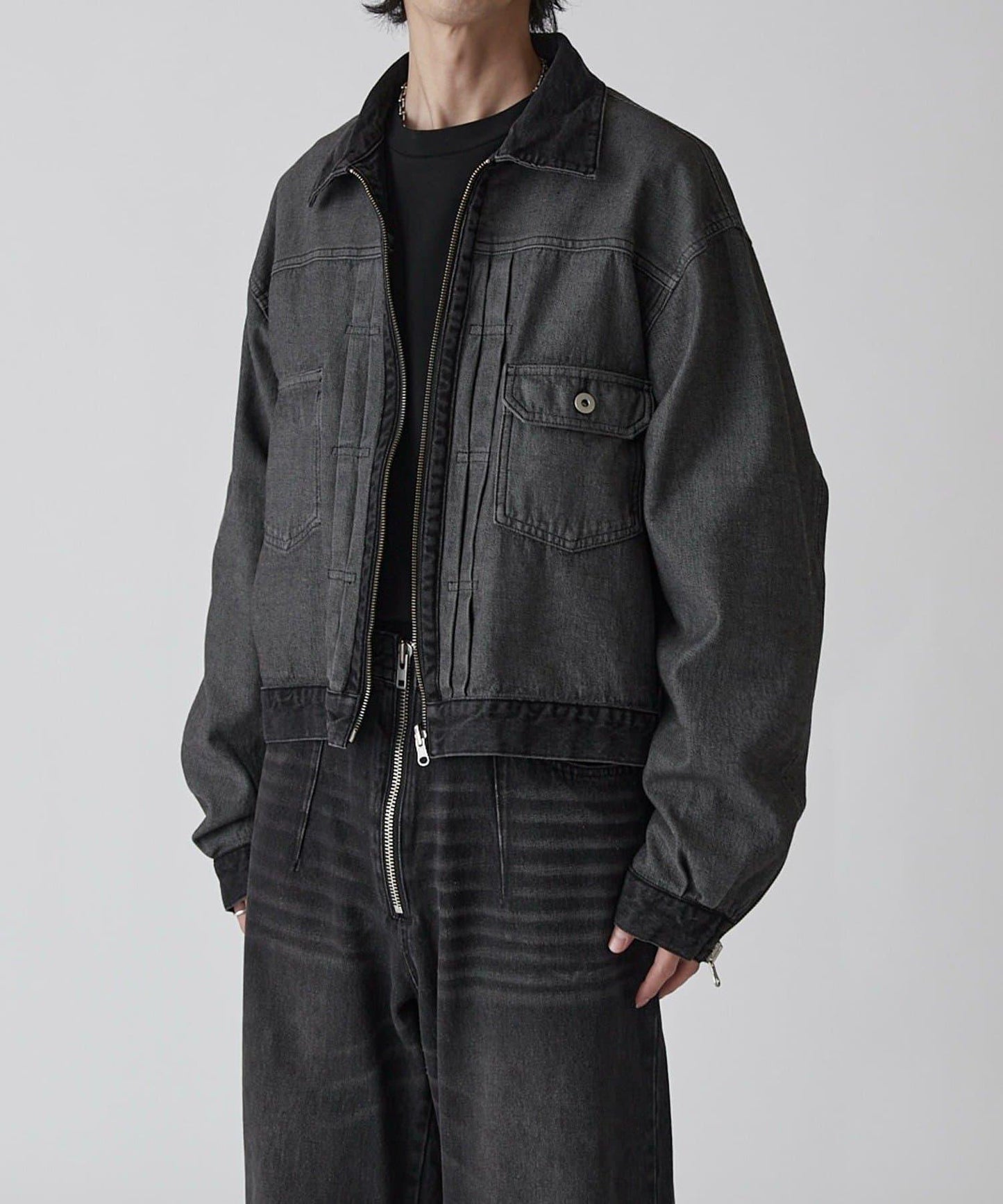 Neucon 復古水洗 可雙面穿 牛仔夾克