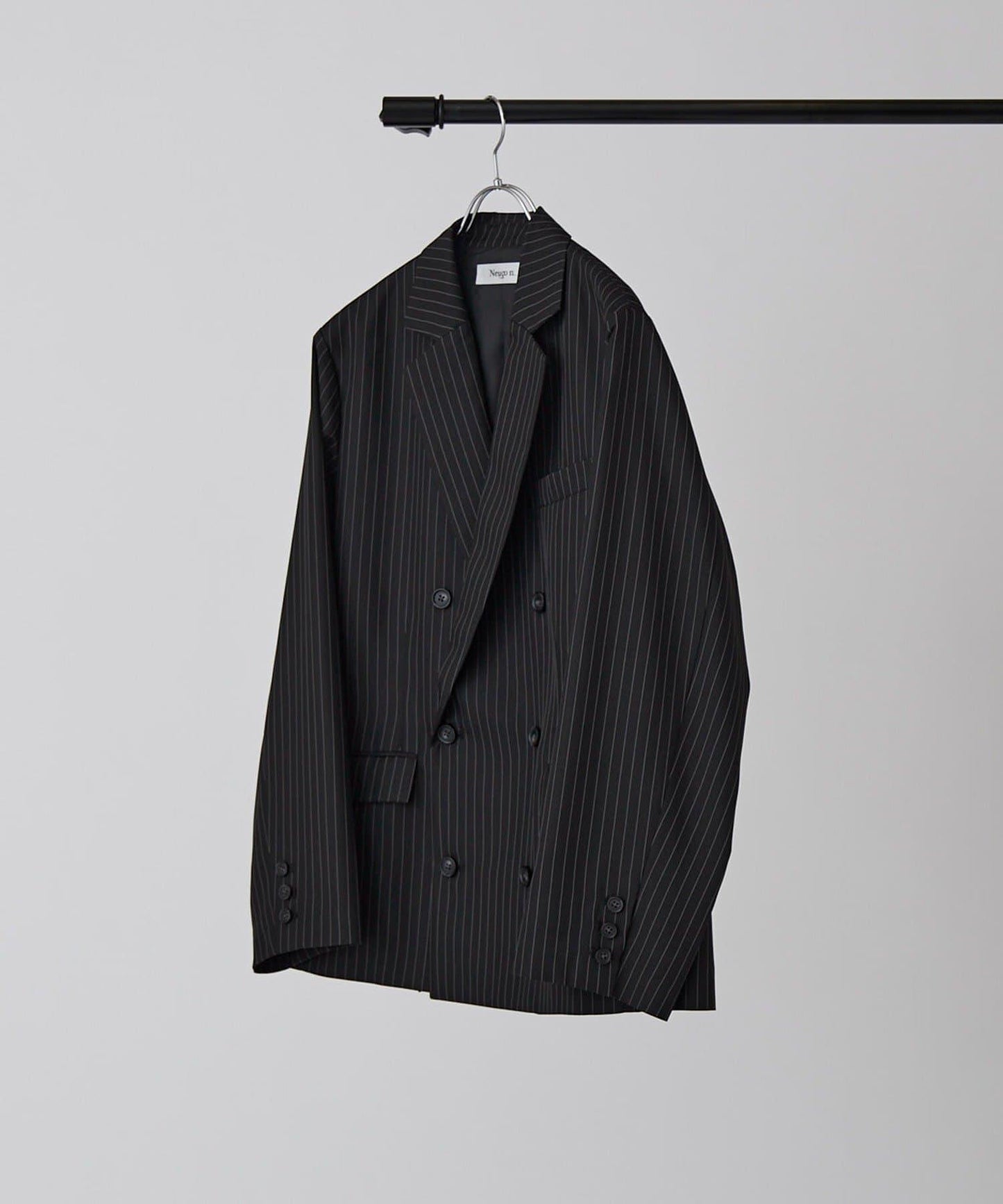 Neucon 細條紋寬鬆雙排扣設計 可成套搭配 夾克