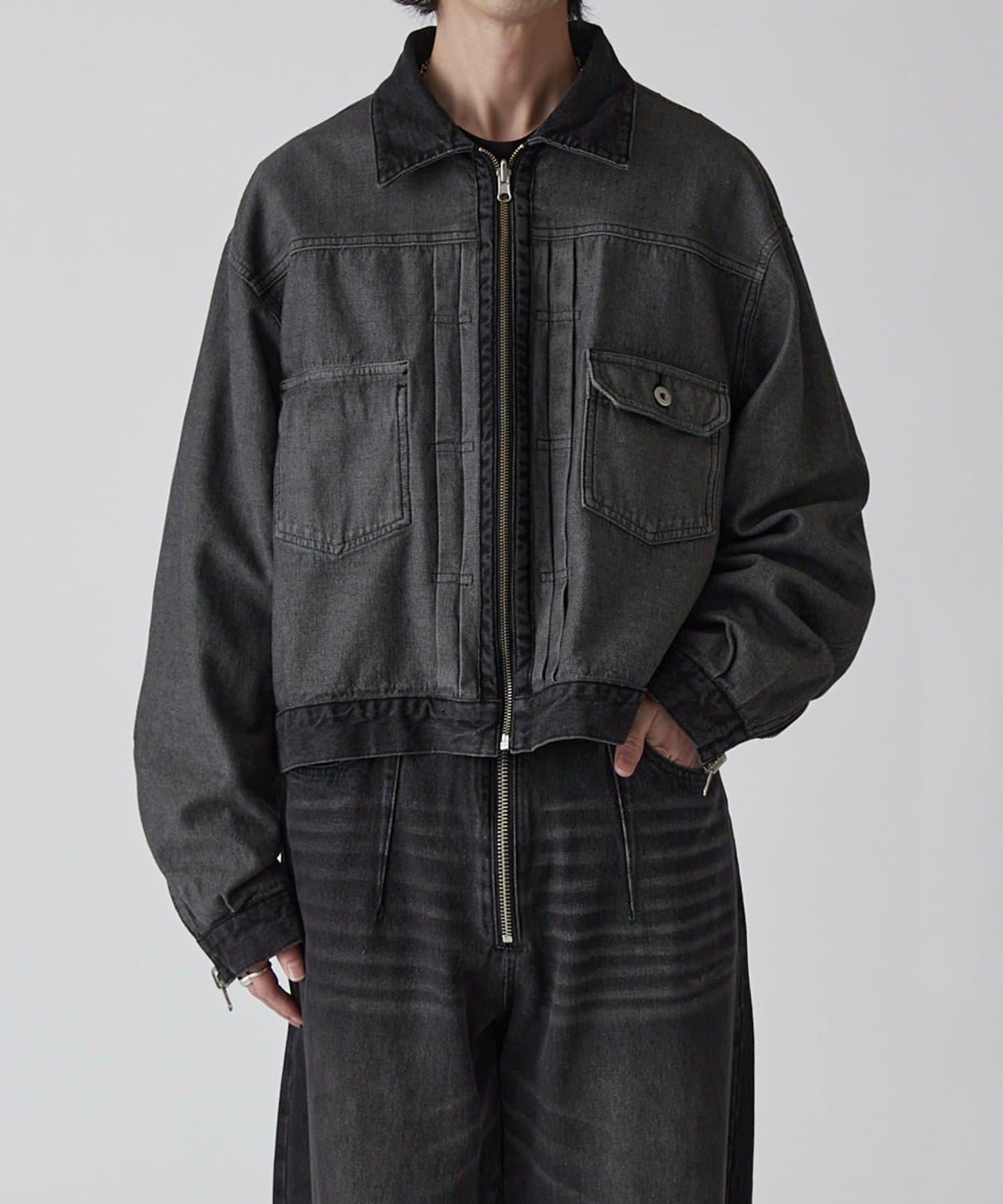 Neucon 復古水洗 可雙面穿 牛仔夾克