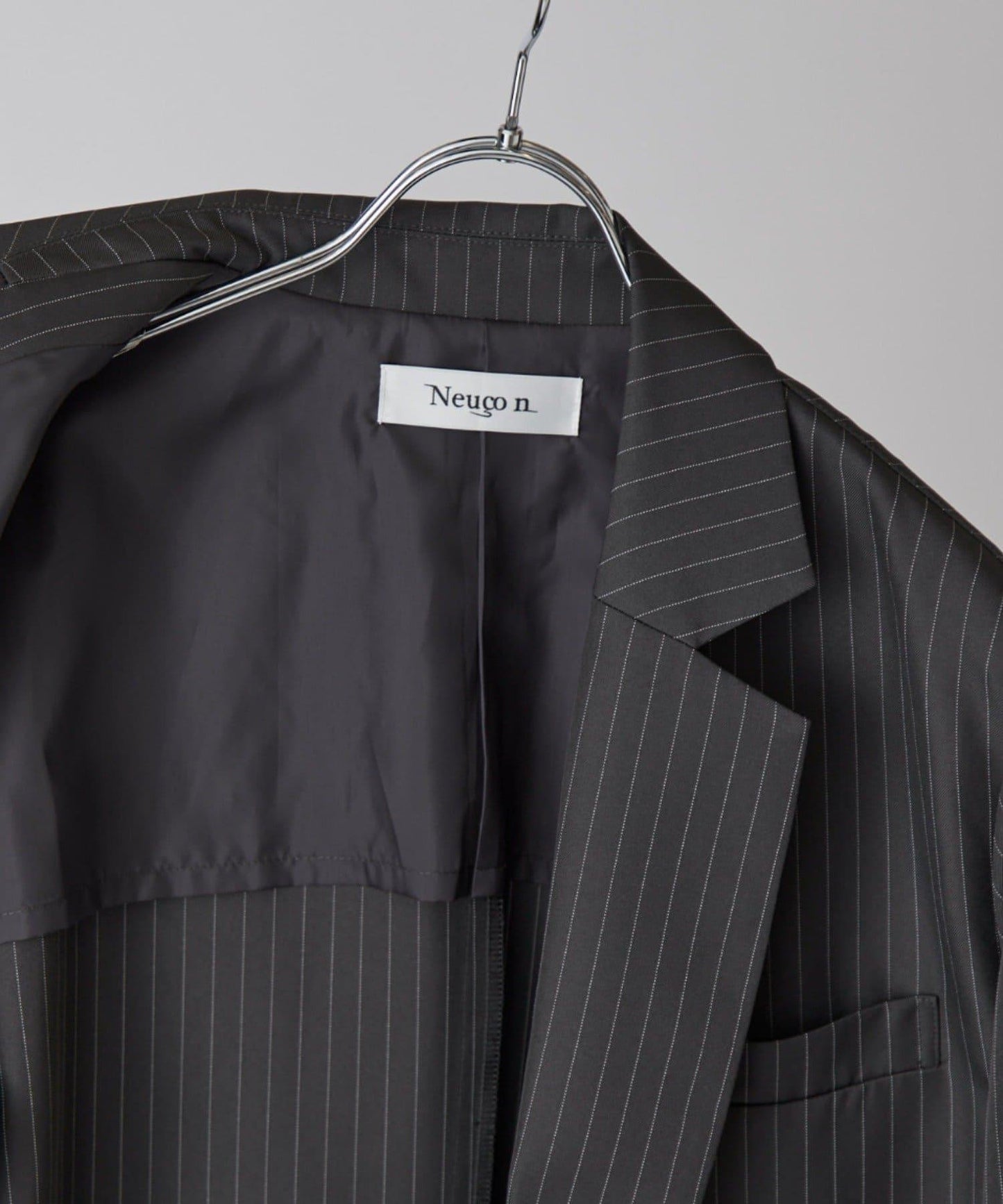 Neucon 細條紋寬鬆雙排扣設計 可成套搭配 夾克