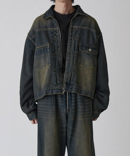 Neucon 復古水洗 可雙面穿 牛仔夾克
