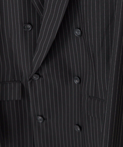 Neucon 細條紋寬鬆雙排扣設計 可成套搭配 夾克