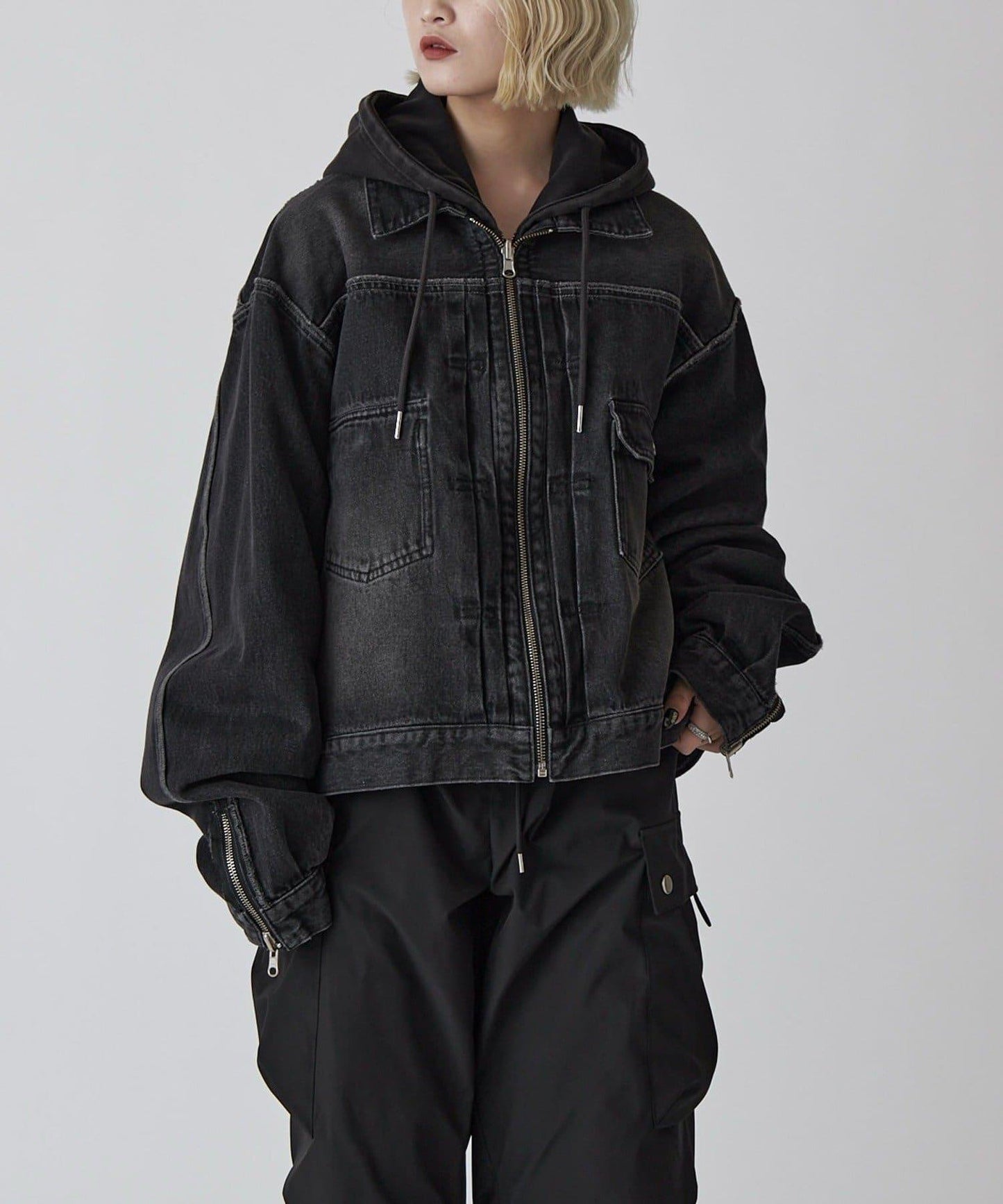 Neucon 復古水洗 可雙面穿 牛仔夾克